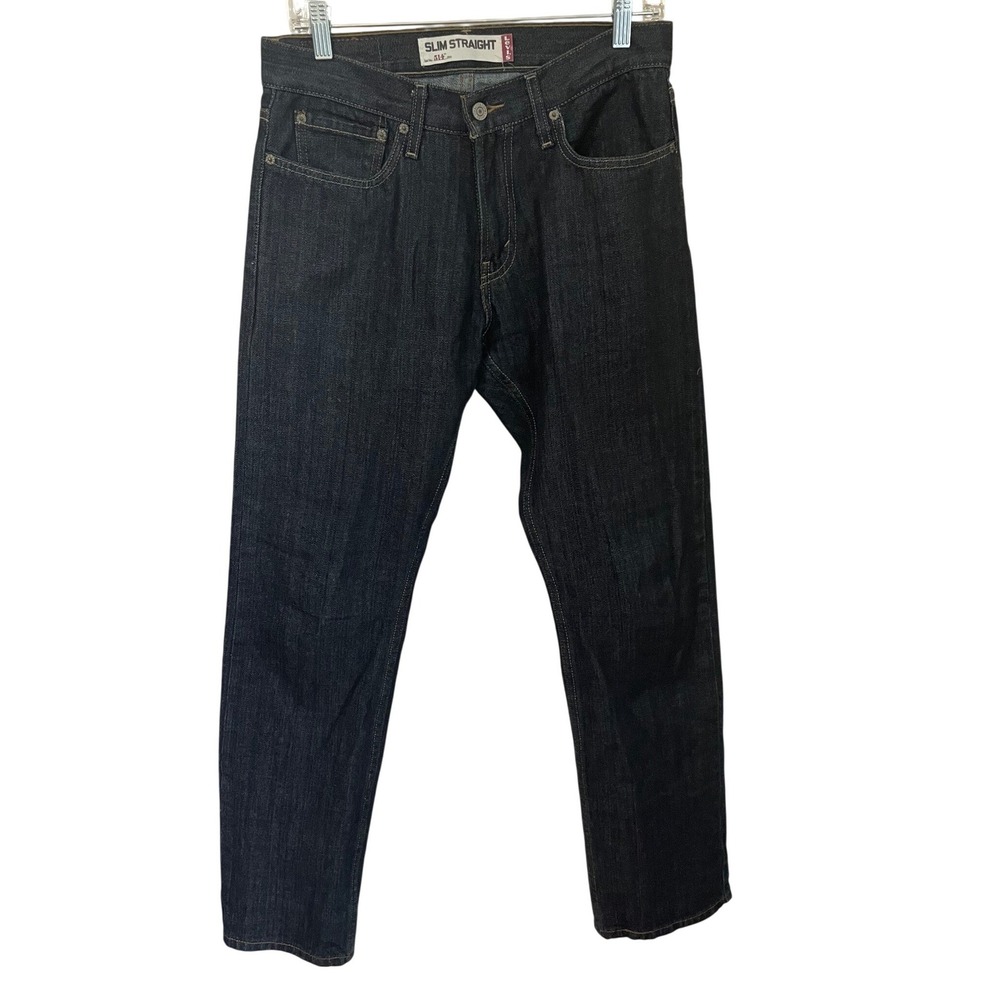 Levis 514 Vtg Y2K Slim Straight Jeans Dark Indigo Denim 31x30